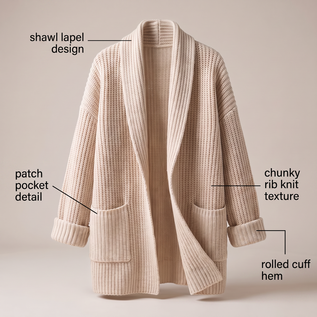 Thalira – Cardigan douillet en laine