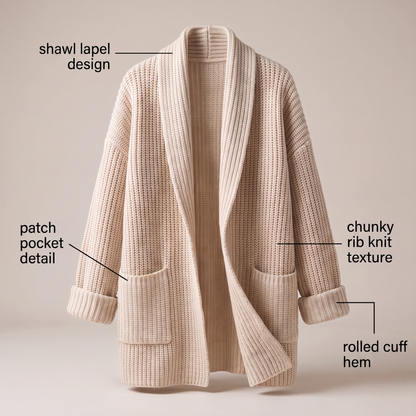 Thalira – Cardigan douillet en laine