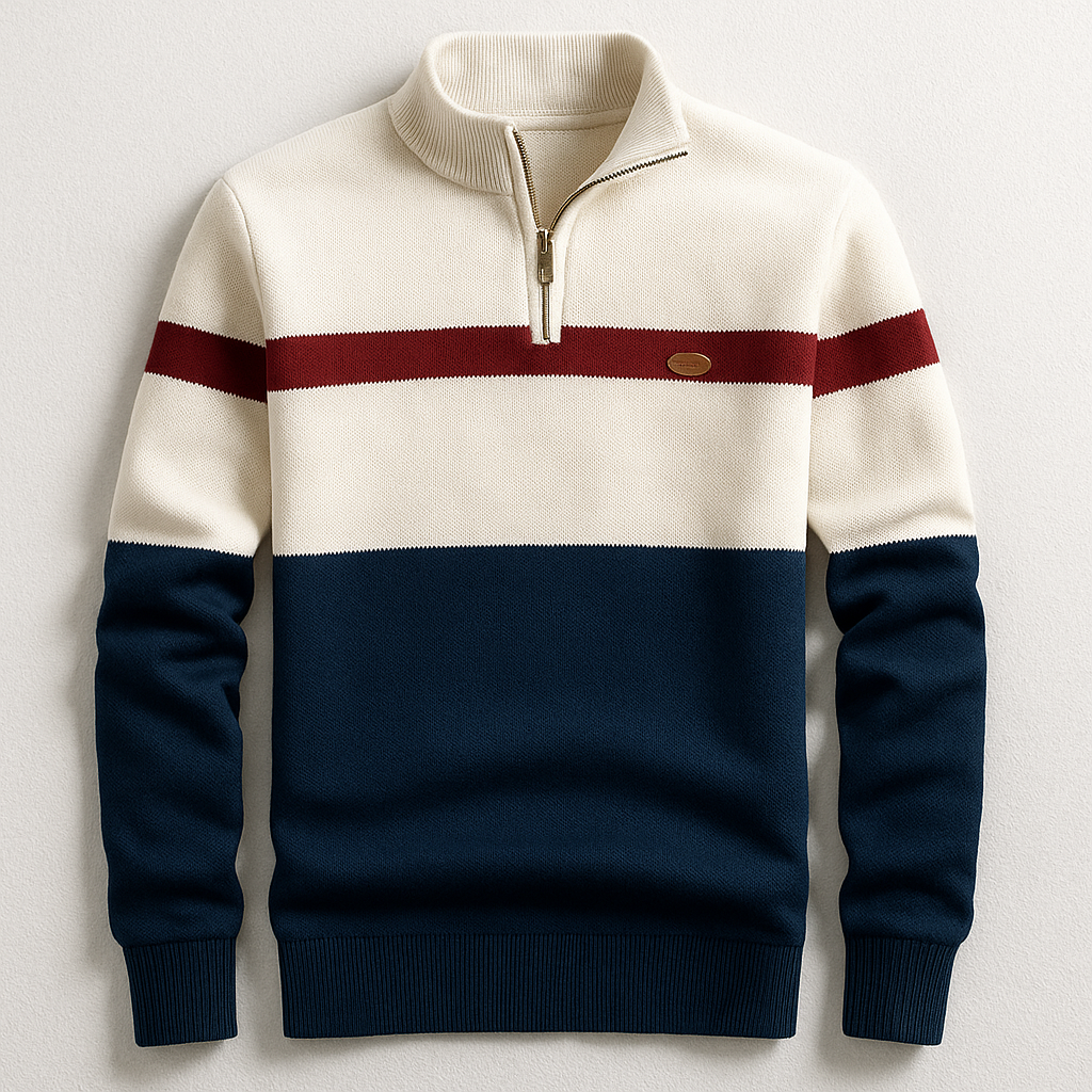 ELSTON HERITAGE – PULL À COL ZIPPÉ