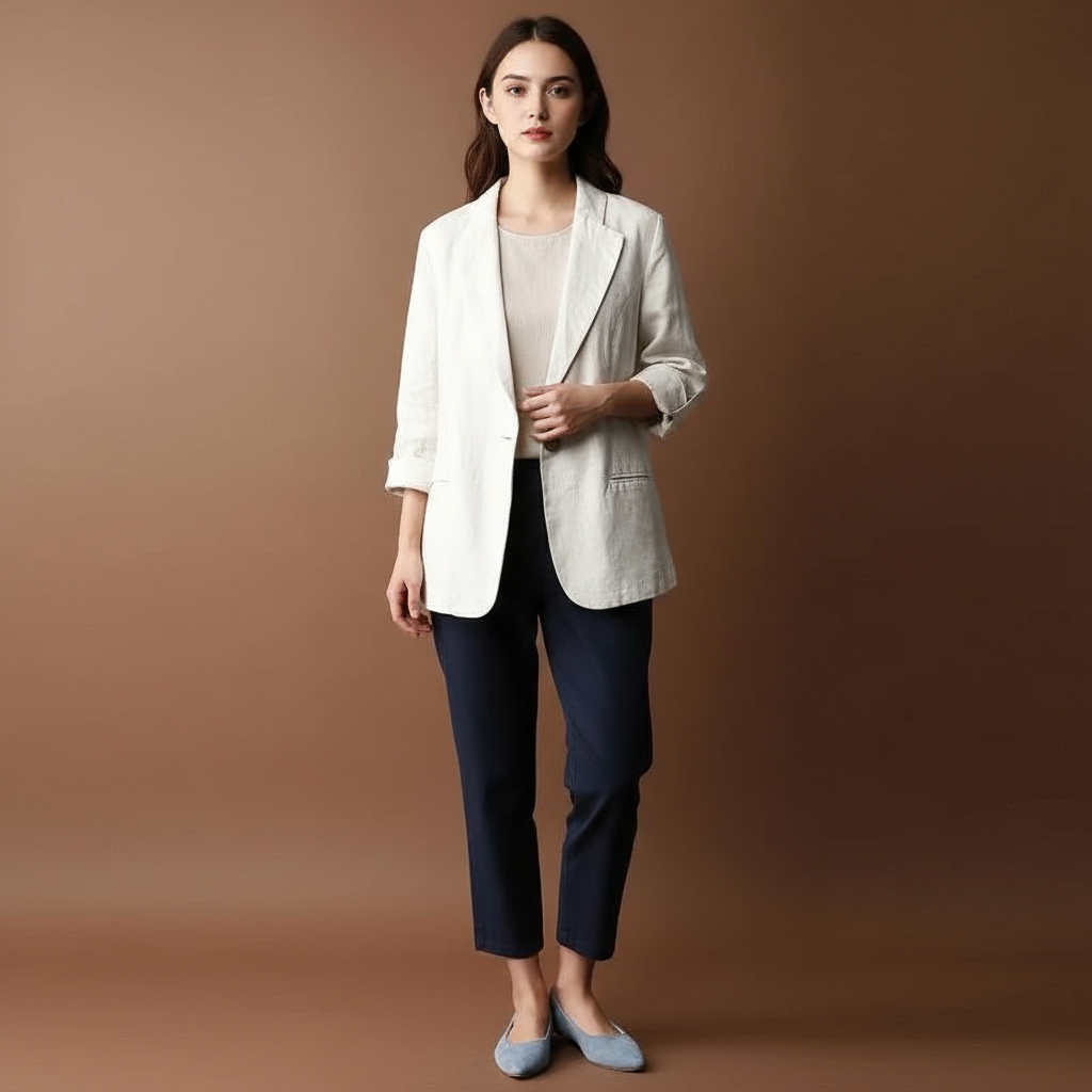 Alena – Blazer en lin à l’élégance naturelle