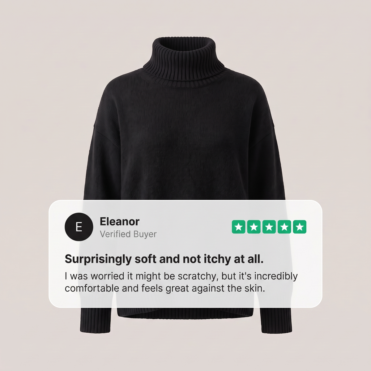 Aurora – Pull luxueux à col roulé en cachemire