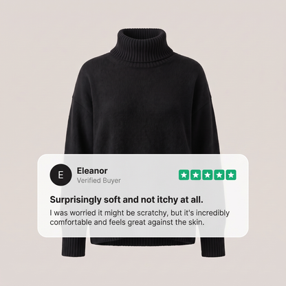 Aurora – Pull luxueux à col roulé en cachemire