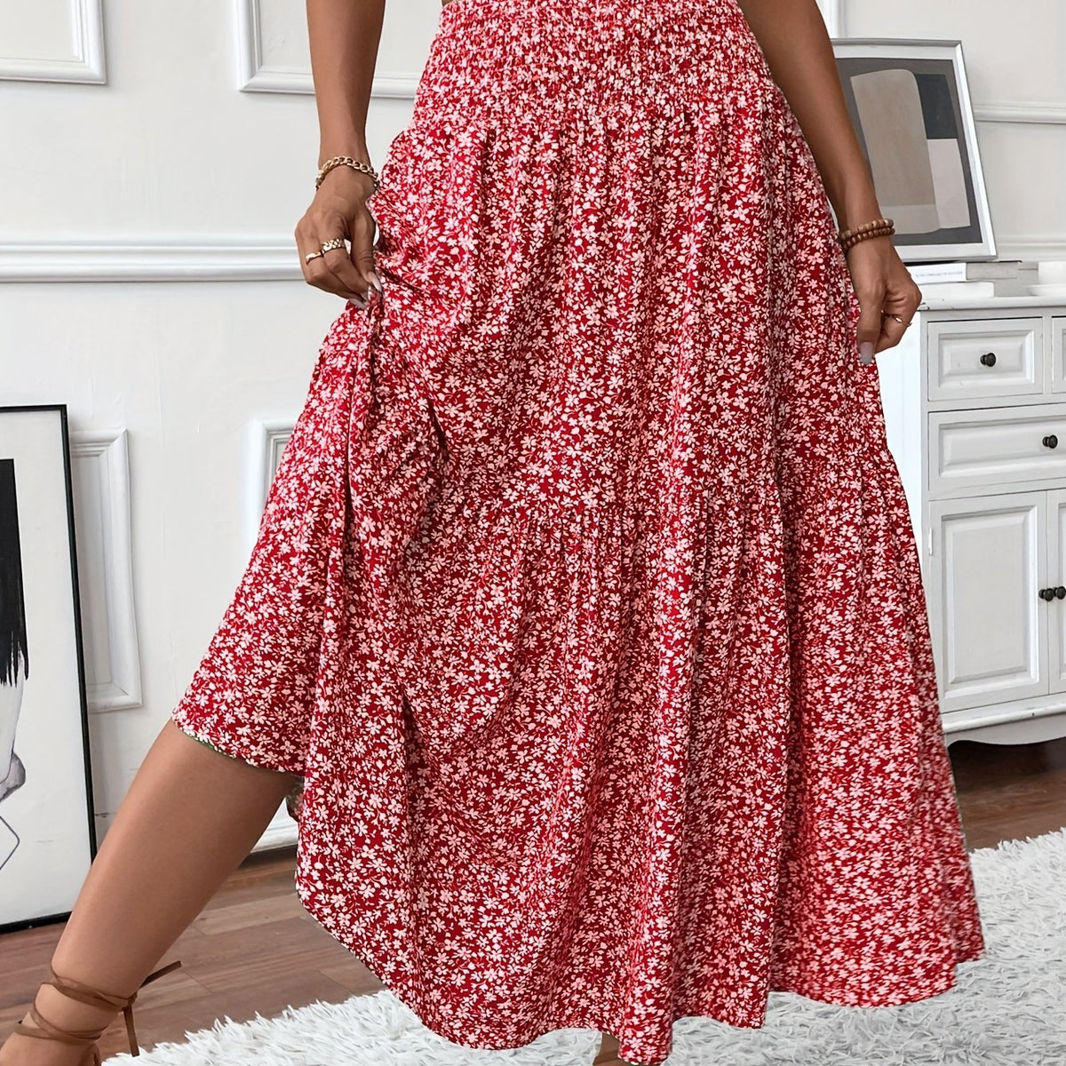 Elena – Jupe à petits motifs floraux