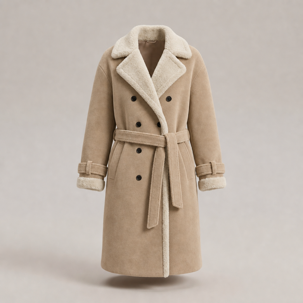 Monroe – Manteau luxueux en polaire effet mouton