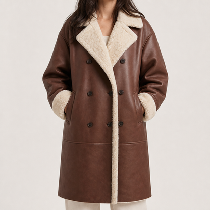 Monroe – Manteau luxueux en polaire effet mouton