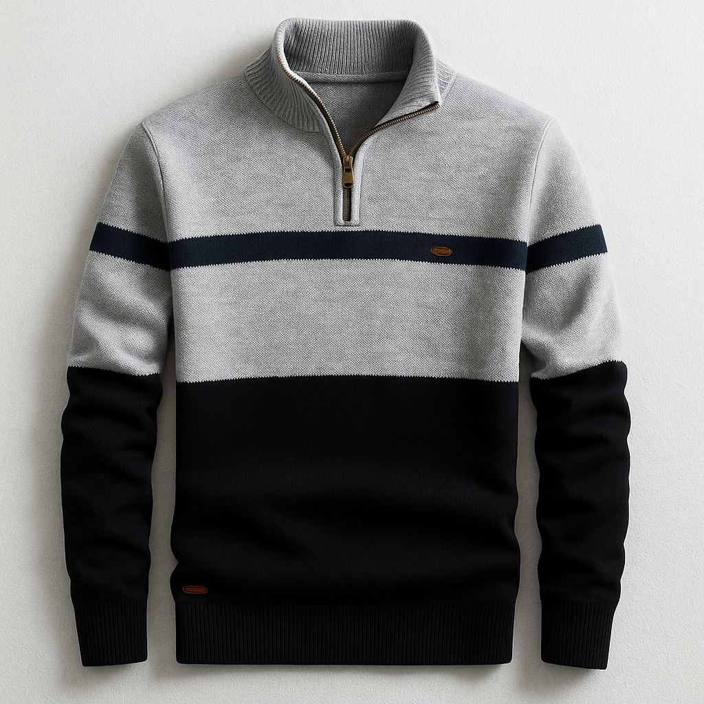 ELSTON HERITAGE – PULL À COL ZIPPÉ