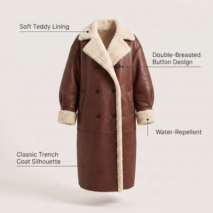 Monroe – Manteau luxueux en polaire effet mouton