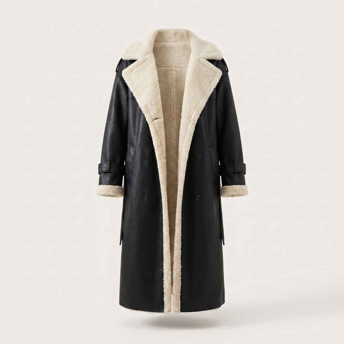 Monroe – Manteau luxueux en polaire effet mouton