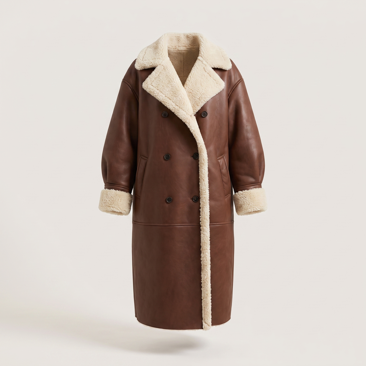 Monroe – Manteau luxueux en polaire effet mouton